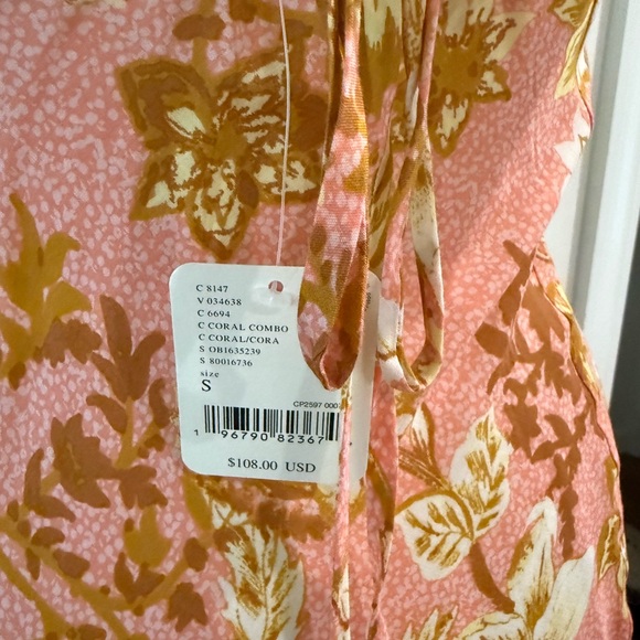 Free people new with tags Floral Pink and Yellow Maxi slip dress - Picture 7 of 9